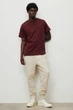 Футболка H&M Regular Fit S бордовий 0685816244 - зображення 1