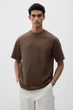 Футболка H&M Loose Fit XS коричневий 0608945130 - изображение 1
