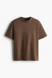 Футболка H&M Loose Fit XS коричневий 0608945130 - изображение 5