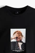 Футболка H&M Loose Fit L чорний 1238203013 - изображение 6