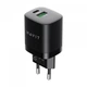 Зарядний пристрій HAVIT HV-UC30 GaN 30W USB+USB-C Black - зображення 1