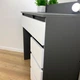 Косметический столик с зеркалом и LED подсветкой, 5 ящиков, ЛАМПЫ В КОМПЛЕКТЕ, 160*80*40см, графит фасад белый, MirrorRika - изображение 3