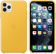 Etui Apple Leather Case do Apple iPhone 11 Pro Max Meyer Lemon (MX0A2) - obraz 6