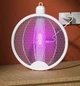 Электрическая мухобойка ракетка против насекомых, комаров с LED освещением круглая White - изображение 6