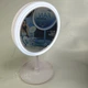 Настольное косметическое зеркало Beauty Breeze Mirror с LED подсветкой, вентилятором и увеличением 5х, круглое зеркало для макияжа с питанием от USB и дополнительным увеличением Белое LY-699-White - изображение 10
