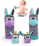 Набір 4 предмети шкарпетки та браслети брязкальця Giraffe Purple - зображення 2