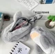 Плюшевый пенал / косметичка с 1 отделением Shark органайзер в форме акулы для школьных принадлежностей / карандашей / ручек / косметики, серый (103401445) - изображение 2