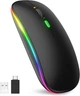 Беспроводная мышь Bluetooth перезаряжаемая с RGB подсветкой 2,4 ГГц Matte Black - изображение 1