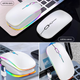 Беспроводная мышь Bluetooth перезаряжаемая с RGB подсветкой 2,4 ГГц Mirror White - изображение 2