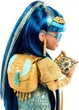 Кукла Monster High Cleo de nile Клео Де Нил в золотистой блузке и юбке и кобра Хиссетт HXH74 Mattel - изображение 4