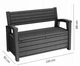 Лавка-скриня для зберігання Keter Otter Bench non Brush 227 л антрацит (259122) - зображення 2
