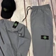 Чоловічий спортивний комплект Stone Island (костюм + кепка + бананка) XL Сірий (TR-388) - зображення 2