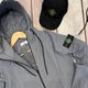 Чоловічий спортивний комплект Stone Island (костюм + кепка + бананка) XL Сірий (TR-388) - зображення 3
