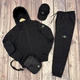 Чоловічий спортивний комплект Stone Island (костюм + кепка + бананка) M Чорний (TR-388) - зображення 1