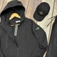 Чоловічий спортивний комплект Stone Island (костюм + кепка + бананка) M Чорний (TR-388) - зображення 3