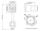 Герметичный разъем RJ45 Ethernet LAN розетка IP65 серебристая - изображение 3
