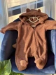 Дитячий комбінезон Teddy на флісі весний 15°+ з капюшоном шоколадний 56-62 см - изображение 5
