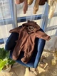 Дитячий комбінезон Teddy на флісі весний 15°+ з капюшоном шоколадний 56-62 см - изображение 6