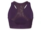 Спортивный топ борцовка со съемными вкладышами для женщины Crivit LYCRA® 457544 XL Фиолетовый - изображение 3