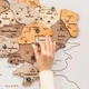 Деревянная картина панно из дерева карта Украины а натуральных оттенках на белом полотне - мультиколор 84*58см Enjoy The Wood - изображение 4