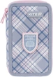 Пенал школьный без наполнения Kite College Line Girl 2 отделения 20x12x4.5 см Серо-розовый (K25-623-1) - изображение 1
