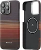 Карбоновий чохол Pitaka Tactile Woven Case Sunset для iPhone 16 Pro Синій + помаранчевий (KI1601SU) - зображення 11