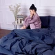 Пододеяльник MirSon 175х210 Satin Stripe 30-0020 Smoky Blue (2200005255490) - изображение 6