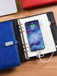 Smart блокнот с беспроводной зарядкой встроенным повербанком и USB-флешкой 16 Гб подарочный недатированный в линейку А5 из эко кожи Черный (CNB-002) - изображение 11