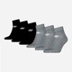 Набор женских носков коротких хлопковых Puma Elements Unisex Quarter 93875804 35-38 6 пар Grey/Black (8720245824668) - изображение 1