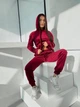 Жіночий спортивний велюровий костюм (худі + штани) Uaclothes 50-52 Зелений меланж (like32189-123911358) - зображення 3