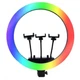 Кольцевая лампа RGB Ring Light LED Черный 3 крепления MJ-18 55.5 см (YU8SH6912) - изображение 1