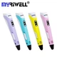 3D ручка фіолетова Myriwell 2 RP100B з комплектом ПЛА пластику 25 кольорів 125 метрів - зображення 2