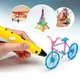 3D ручка бирюзовая 3D Pen 2 с комплектом PLA пластика 20 цветов, 100 метров - изображение 5