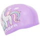Шапочка для плавания детская силиконовая Yingfa Junior 0012-1 Violet-White-Pink - изображение 3