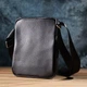 Зручна вертикальна сумка для чоловіків з натуральної шкіри VINTAGE Bag 22862 Чорний - зображення 9