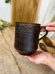 Пивная кружка 1 л глиняная (керамическая) резная Гражда Декор - изображение 6