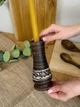 Подсвечник для дома глиняный (керамический) резной 18 см Гражда Ангоб - изображение 5