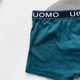 Мужские трусы боксеры натуральный коттон Ouno 90264 с полосами, Зеленые M - изображение 3