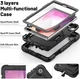 Чохол Rugged 3 Layers броньований протиударний з захистом M8 TB-8506 8505 8705 Чорний - изображение 5