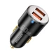 Автомобільний зарядний пристрій Essager City Dual PD66W / QC3.0, Black - зображення 1