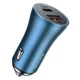 Автомобільний зарядний пристрій Baseus Golden Contactor Pro Dual Fast Charger Car Charger C / C 40W, Blue - зображення 3