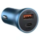Автомобільний зарядний пристрій Baseus Golden Contactor Pro Dual Fast Charger Car Charger C / C 40W, Blue - зображення 4