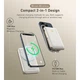 Повербанк Choetech B735, 10000mAh, 20W, с магнитной беспроводной зарядкой и технологией PD3.0, оснащен дисплеем белого цвета - изображение 4