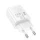 Мережевий зарядний пристрій МЗП Hoco N63 Gentle PD30W+QC3.0 (1USB-A/1C) + кабель Type-C to Lightning White - зображення 7