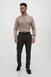 Штани slim fit Trend Collection 1259 чорно-коричневий 30 - зображення 4
