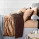 Комплект постельного белья MirSon Сатин Premium Cappuccino 0165+0211 175х210 (2200000688453) - изображение 1
