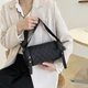 Жіноча стьобана сумка через плече RomiasBag, чорна, 22 х 10 см, плечовий ремінь - 120 см - зображення 4