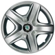Автомобільні модельні ковпаки R15 Skoda (зелена) 340 4шт, SJS, сріблясті - изображение 1
