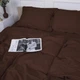 Комплект постельного белья MirSon Satin&nbsp;Stripe 30-0006&nbsp;Dark&nbsp;Brown 175х210 Двуспальный (2200005249451) - изображение 1