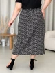 Юбка миди летняя женская Merlini Лакко 400001481 4XL-5XL Черная - изображение 2